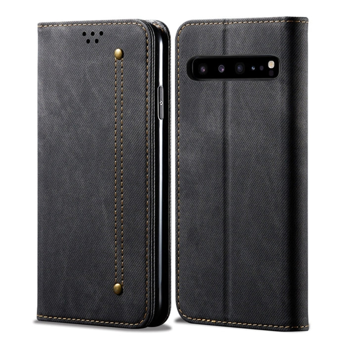 Estuche de cuero con tapa horizontal de estilo casual de textura de mezclilla con soporte y ranuras para tarjetas y billetera, For Galaxy A70, For Galaxy M30s, For Galaxy A10s, For Galaxy A20 / A30, For Galaxy A20s, For Galaxy A50s / A50 / A30s        ...