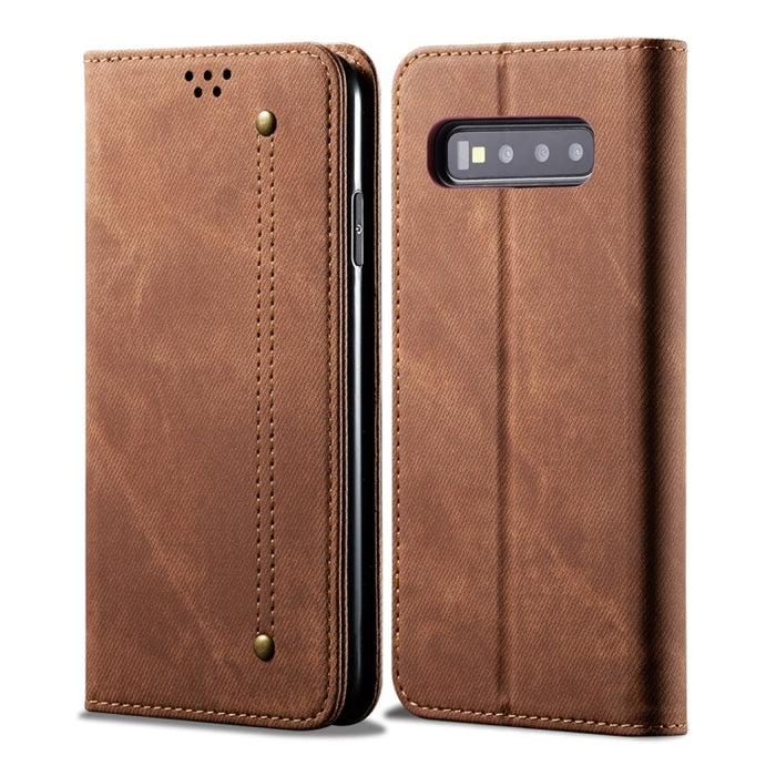 Estuche de cuero con tapa horizontal de estilo casual de textura de mezclilla con soporte y ranuras para tarjetas y billetera, For Galaxy A70, For Galaxy M30s, For Galaxy A10s, For Galaxy A20 / A30, For Galaxy A20s, For Galaxy A50s / A50 / A30s        ...