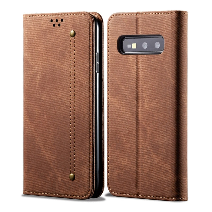 Estuche de cuero con tapa horizontal de estilo casual de textura de mezclilla con soporte y ranuras para tarjetas y billetera, For Galaxy A70, For Galaxy M30s, For Galaxy A10s, For Galaxy A20 / A30, For Galaxy A20s, For Galaxy A50s / A50 / A30s        ...