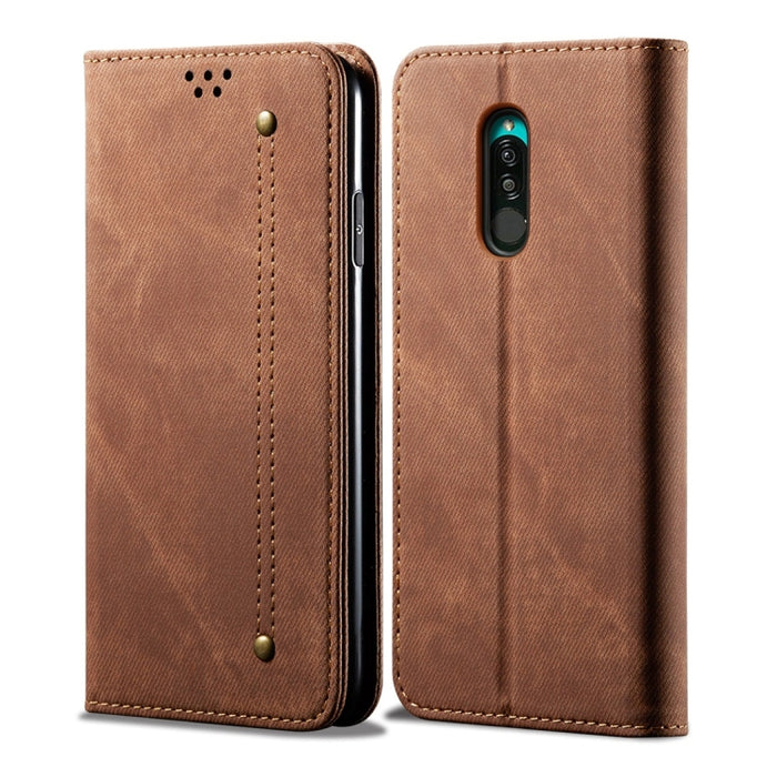 Estuche de cuero con tapa horizontal de estilo casual de textura de mezclilla con soporte y ranuras para tarjetas y billetera, For Galaxy A70, For Galaxy M30s, For Galaxy A10s, For Galaxy A20 / A30, For Galaxy A20s, For Galaxy A50s / A50 / A30s        ...