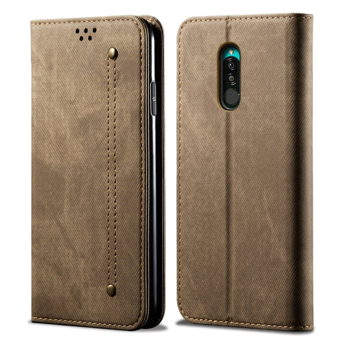 Estuche de cuero con tapa horizontal de estilo casual de textura de mezclilla con soporte y ranuras para tarjetas y billetera, For Galaxy A70, For Galaxy M30s, For Galaxy A10s, For Galaxy A20 / A30, For Galaxy A20s, For Galaxy A50s / A50 / A30s        ...