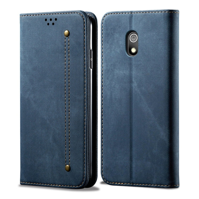Estuche de cuero con tapa horizontal de estilo casual de textura de mezclilla con soporte y ranuras para tarjetas y billetera, For Galaxy A70, For Galaxy M30s, For Galaxy A10s, For Galaxy A20 / A30, For Galaxy A20s, For Galaxy A50s / A50 / A30s        ...