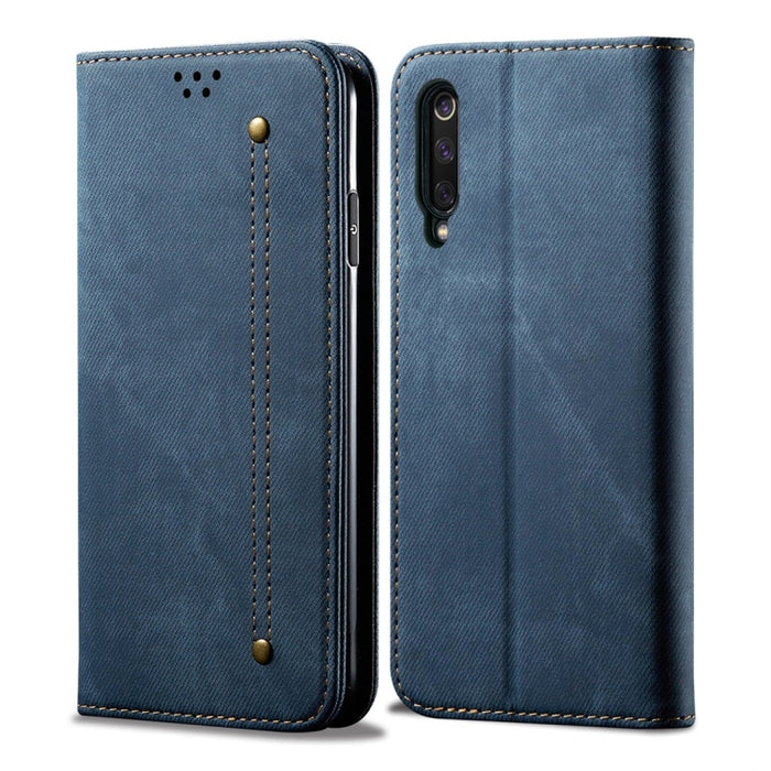 Estuche de cuero con tapa horizontal de estilo casual de textura de mezclilla con soporte y ranuras para tarjetas y billetera, For Galaxy A70, For Galaxy M30s, For Galaxy A10s, For Galaxy A20 / A30, For Galaxy A20s, For Galaxy A50s / A50 / A30s        ...