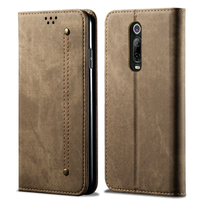 Estuche de cuero con tapa horizontal de estilo casual de textura de mezclilla con soporte y ranuras para tarjetas y billetera, For Galaxy A70, For Galaxy M30s, For Galaxy A10s, For Galaxy A20 / A30, For Galaxy A20s, For Galaxy A50s / A50 / A30s        ...
