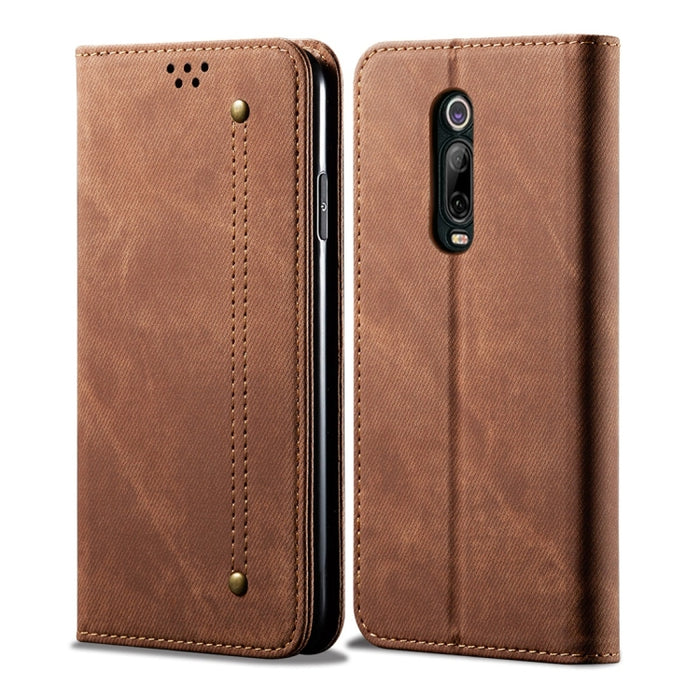 Estuche de cuero con tapa horizontal de estilo casual de textura de mezclilla con soporte y ranuras para tarjetas y billetera, For Galaxy A70, For Galaxy M30s, For Galaxy A10s, For Galaxy A20 / A30, For Galaxy A20s, For Galaxy A50s / A50 / A30s        ...