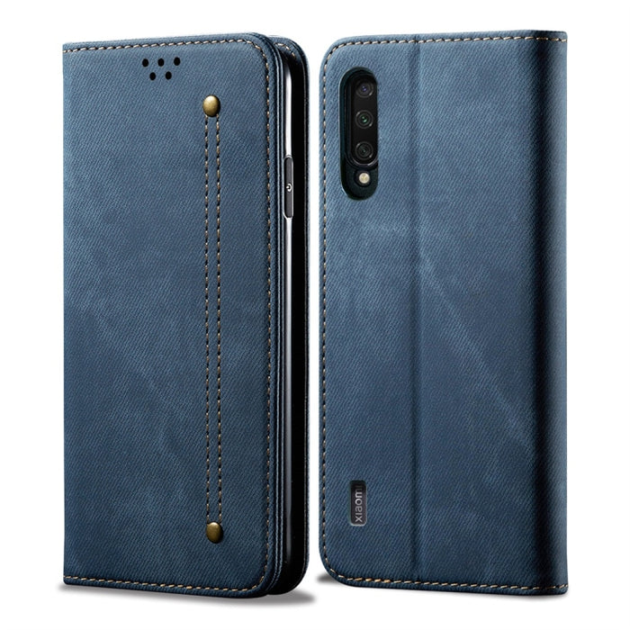 Estuche de cuero con tapa horizontal de estilo casual de textura de mezclilla con soporte y ranuras para tarjetas y billetera, For Galaxy A70, For Galaxy M30s, For Galaxy A10s, For Galaxy A20 / A30, For Galaxy A20s, For Galaxy A50s / A50 / A30s        ...