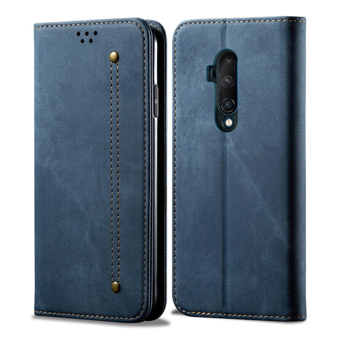 Estuche de cuero con tapa horizontal de estilo casual de textura de mezclilla con soporte y ranuras para tarjetas y billetera, For Galaxy A70, For Galaxy M30s, For Galaxy A10s, For Galaxy A20 / A30, For Galaxy A20s, For Galaxy A50s / A50 / A30s        ...