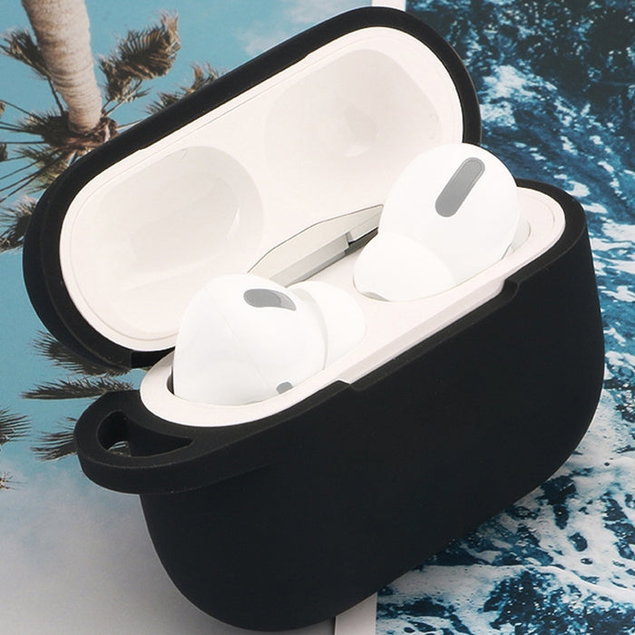 Para AirPods Pro Silicona Auriculares inalámbricos Estuche protector Caja de almacenamiento con gancho Cuerda anticaída