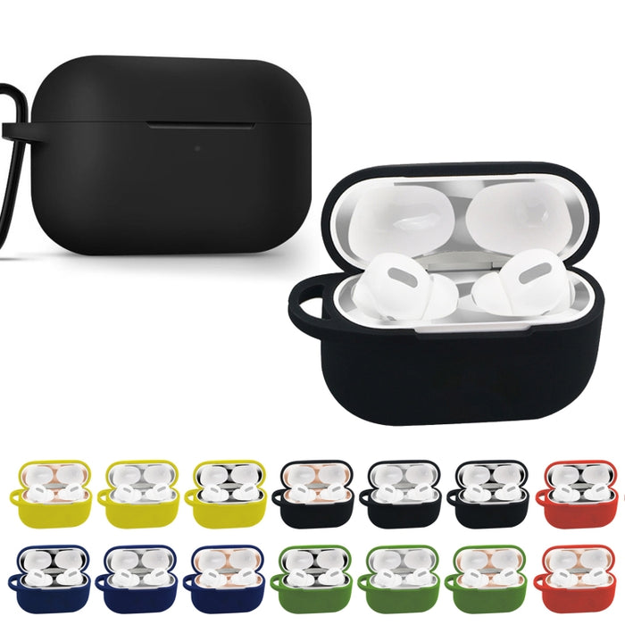 Para AirPods Pro Silicona Auriculares inalámbricos Estuche protector Caja de almacenamiento con gancho Cuerda anticaída