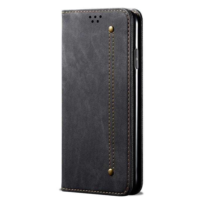 Estuche de cuero con tapa horizontal de estilo casual de textura de mezclilla con soporte y ranuras para tarjetas y billetera, For Xiaomi 11T Pro