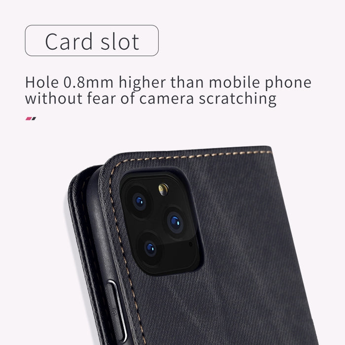 Estuche de cuero con tapa horizontal de estilo casual de textura de mezclilla con soporte y ranuras para tarjetas y billetera, For Xiaomi 11T Pro