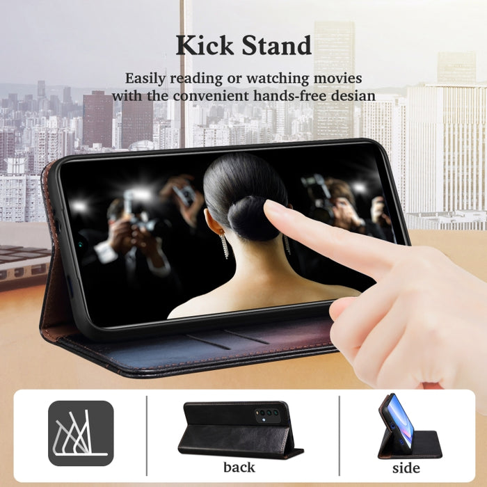 Estuche de cuero con tapa horizontal con textura de caballo loco de cera simple con ranuras para tarjetas y soporte y billetera, For Xiaomi 11T Pro