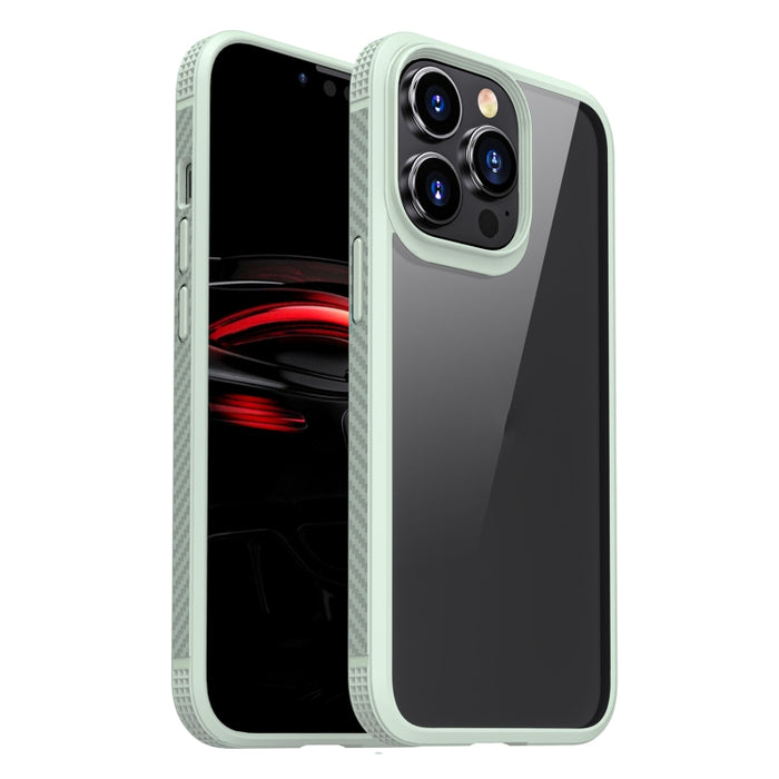 Estuche a prueba de golpes con bolsa de aire de cuatro esquinas de PC transparente de fibra de carbono TPU + PC transparente, For iPhone 13 Pro, For iPhone 13 Pro Max