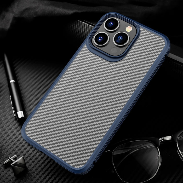 iPAKY Serie MG Fibra de carbono TPU + PC Estuche a prueba de golpes
