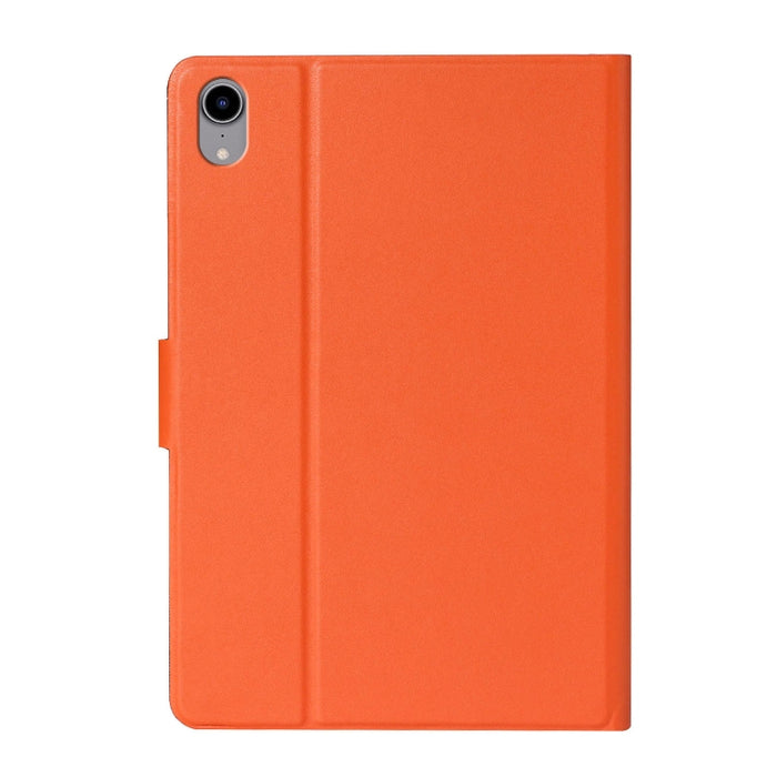 Estuche de cuero con tapa horizontal de color puro con ranuras para tarjetas y soporte y función de suspensión / activación