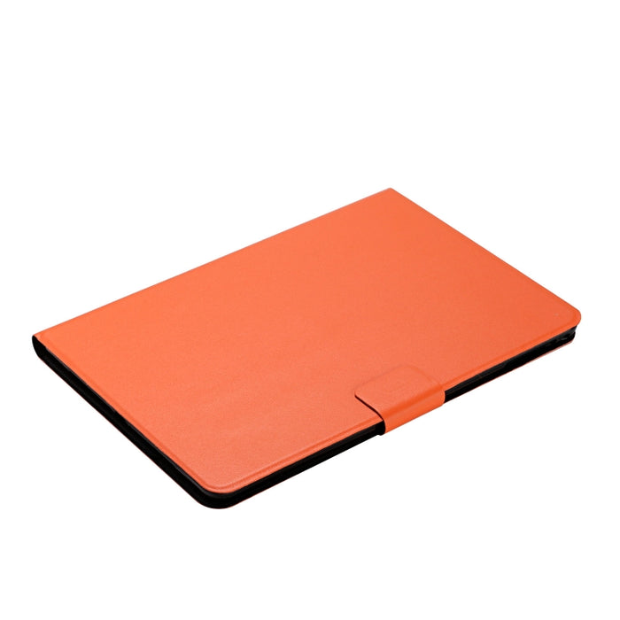 Estuche de cuero con tapa horizontal de color puro con ranuras para tarjetas y soporte y función de suspensión / activación