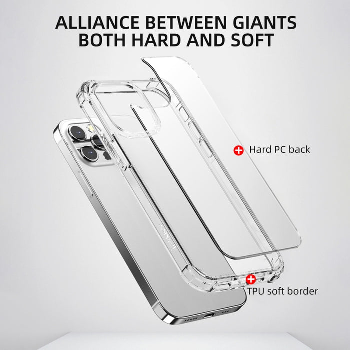 iPAKY Crystal Clear Series Funda protectora de TPU + PC transparente a prueba de golpes