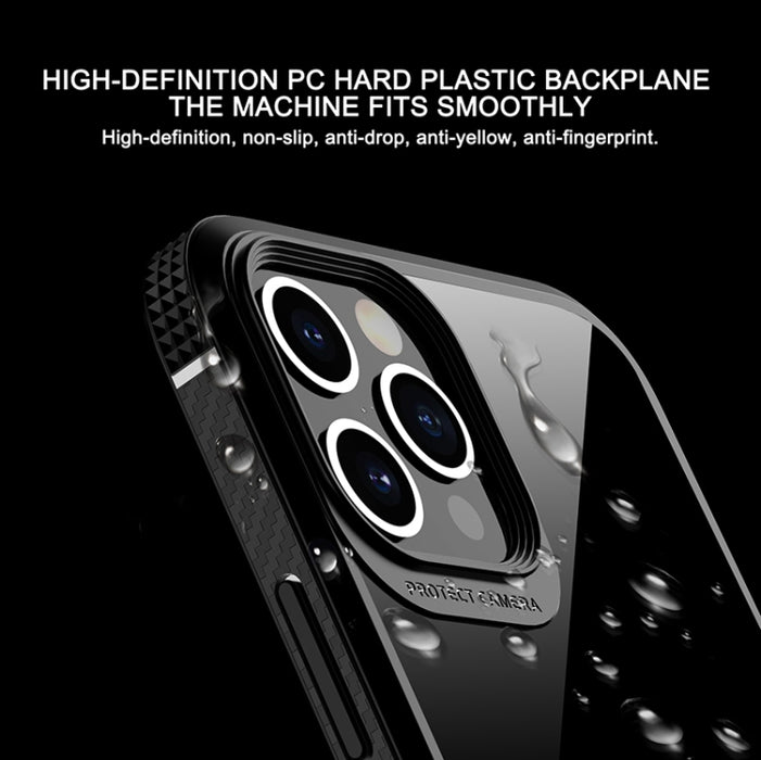 Estuche a prueba de golpes con bolsa de aire de cuatro esquinas de PC transparente de fibra de carbono TPU + PC transparente, For iPhone 12 Pro Max, For iPhone 12 / 12 Pro, For iPhone 11 Pro, For iPhone 11 Pro Max
