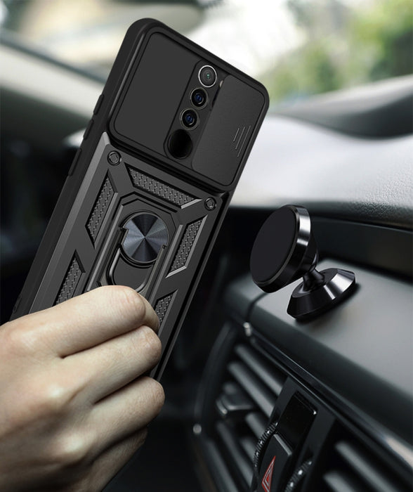 Diseño de cubierta de cámara deslizante Funda protectora de TPU + PC, For Xiaomi Redmi 9, For Xiaomi Redmi 9A, For Xiaomi Redmi Note 9S, For Xiaomi Redmi Note 10 5G