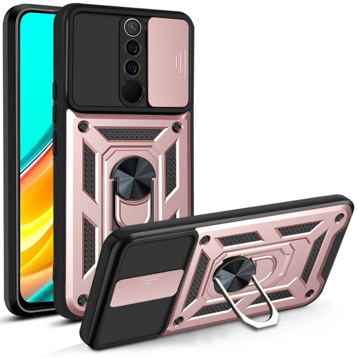 Diseño de cubierta de cámara deslizante Funda protectora de TPU + PC, For Xiaomi Redmi 9, For Xiaomi Redmi 9A, For Xiaomi Redmi Note 9S, For Xiaomi Redmi Note 10 5G
