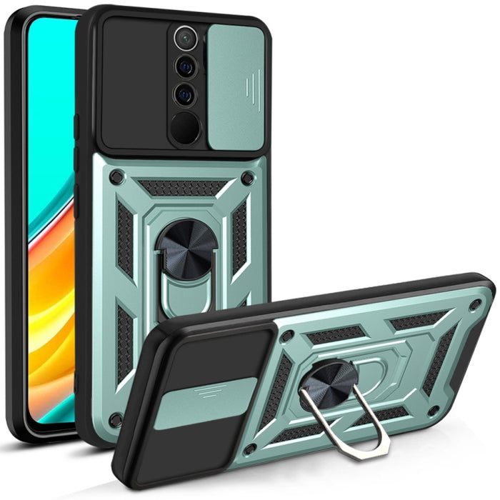 Diseño de cubierta de cámara deslizante Funda protectora de TPU + PC, For Xiaomi Redmi 9, For Xiaomi Redmi 9A, For Xiaomi Redmi Note 9S, For Xiaomi Redmi Note 10 5G