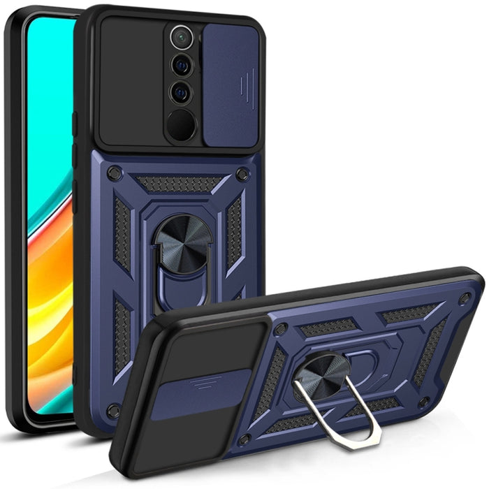 Diseño de cubierta de cámara deslizante Funda protectora de TPU + PC, For Xiaomi Redmi 9, For Xiaomi Redmi 9A, For Xiaomi Redmi Note 9S, For Xiaomi Redmi Note 10 5G