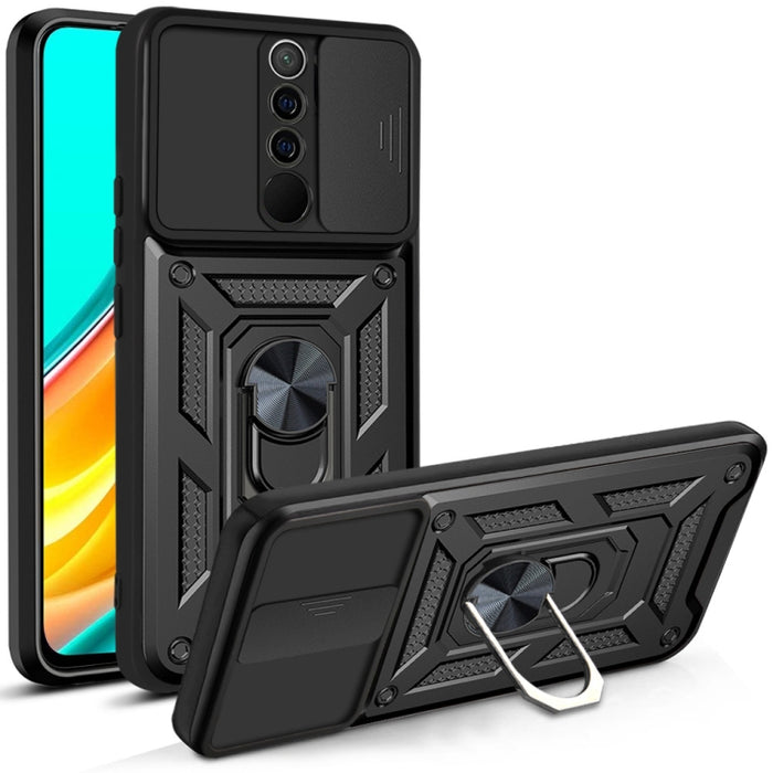 Diseño de cubierta de cámara deslizante Funda protectora de TPU + PC, For Xiaomi Redmi 9, For Xiaomi Redmi 9A, For Xiaomi Redmi Note 9S, For Xiaomi Redmi Note 10 5G