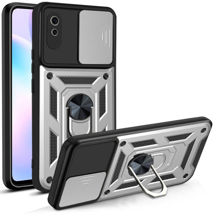 Diseño de cubierta de cámara deslizante Funda protectora de TPU + PC, For Xiaomi Redmi 9, For Xiaomi Redmi 9A, For Xiaomi Redmi Note 9S, For Xiaomi Redmi Note 10 5G