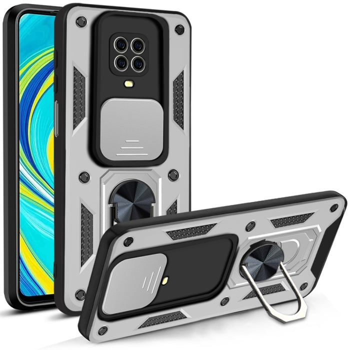Diseño de cubierta de cámara deslizante Funda protectora de TPU + PC, For Xiaomi Redmi 9, For Xiaomi Redmi 9A, For Xiaomi Redmi Note 9S, For Xiaomi Redmi Note 10 5G