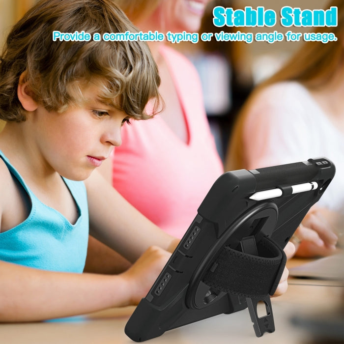 Funda protectora de silicona + PC con soporte y correa para el hombro