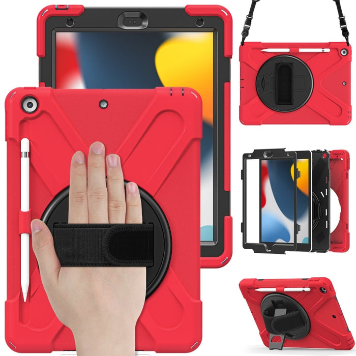 Funda protectora de silicona + PC con soporte y correa para el hombro