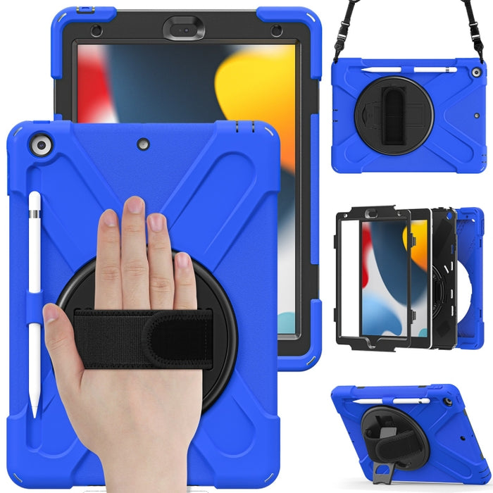 Funda protectora de silicona + PC con soporte y correa para el hombro