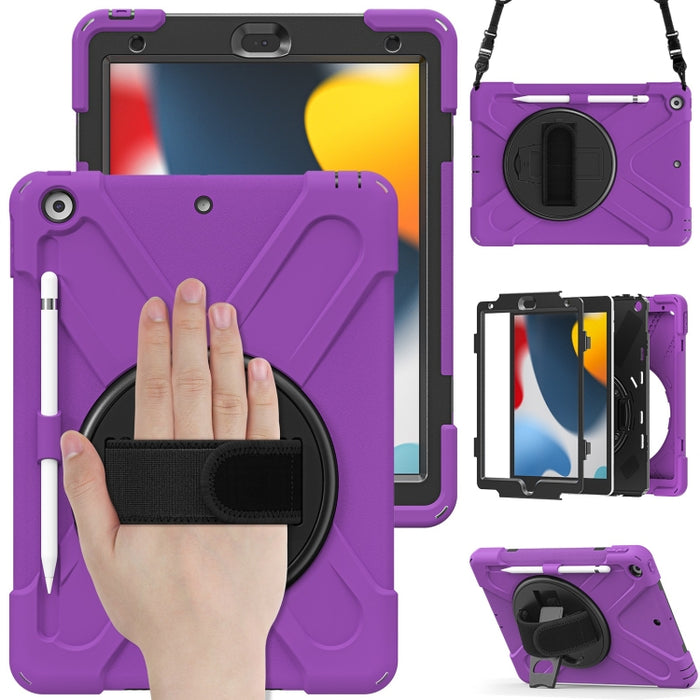 Funda protectora de silicona + PC con soporte y correa para el hombro