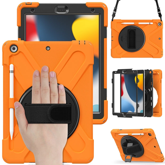 Funda protectora de silicona + PC con soporte y correa para el hombro