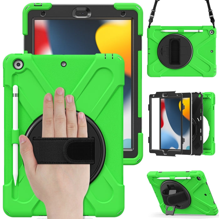 Funda protectora de silicona + PC con soporte y correa para el hombro