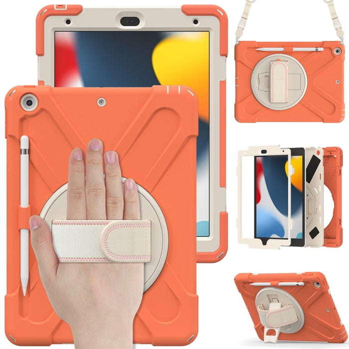 Funda protectora de silicona + PC con soporte y correa para el hombro