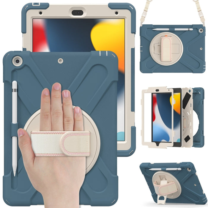 Funda protectora de silicona + PC con soporte y correa para el hombro