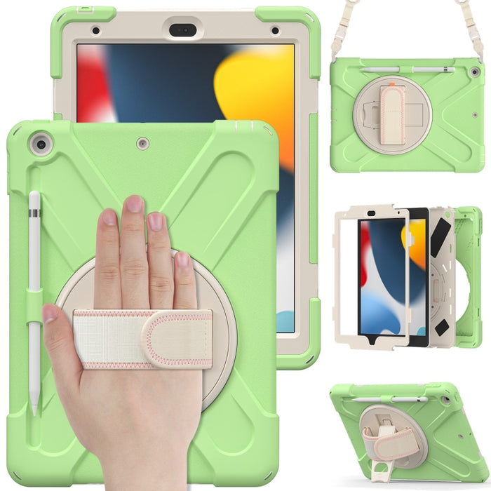Funda protectora de silicona + PC con soporte y correa para el hombro