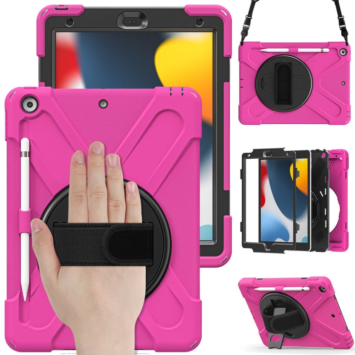 Funda protectora de silicona + PC con soporte y correa para el hombro
