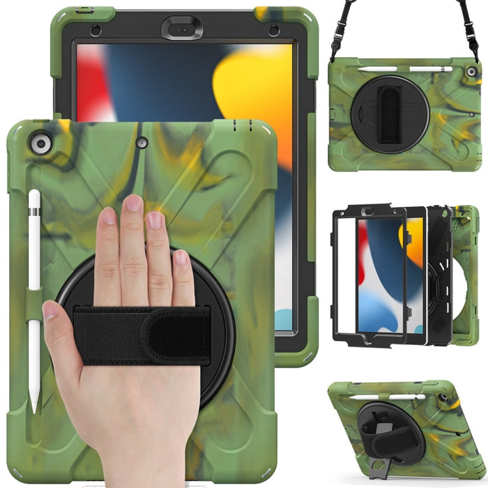 Funda protectora de silicona + PC con soporte y correa para el hombro