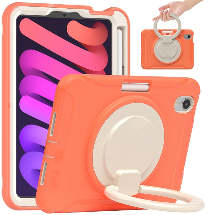 Estuche protector de TPU + PC a prueba de golpes con rotación de 360 grados Mango plegable Soporte de agarre Ranura para bolígrafo