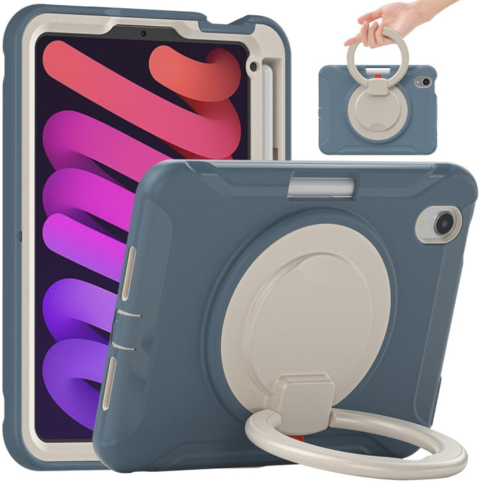 Estuche protector de TPU + PC a prueba de golpes con rotación de 360 grados Mango plegable Soporte de agarre Ranura para bolígrafo