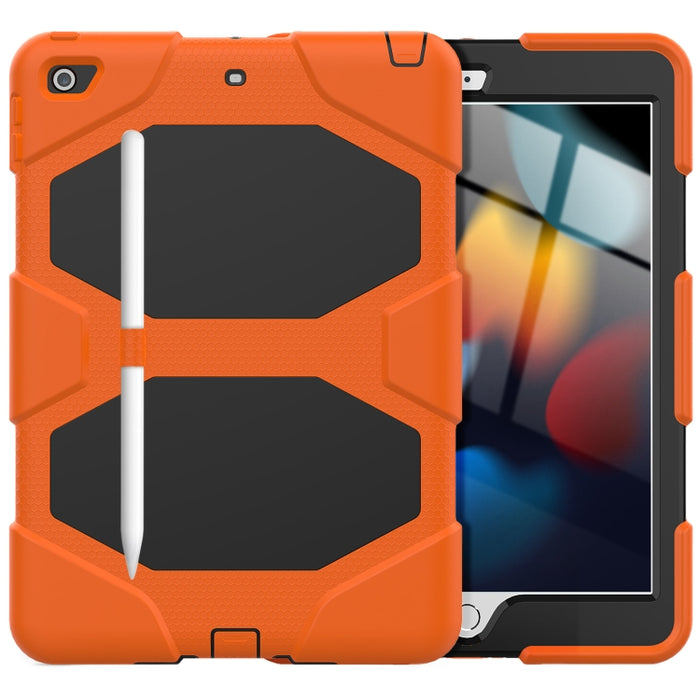 Funda protectora de silicona colorida a prueba de golpes + PC con soporte y ranura para bolígrafo