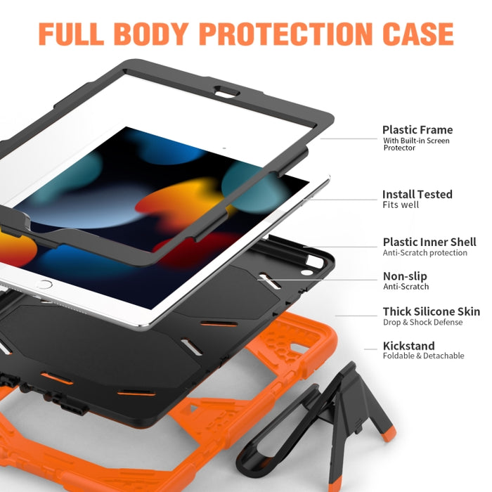Funda protectora de silicona colorida a prueba de golpes + PC con soporte y ranura para bolígrafo