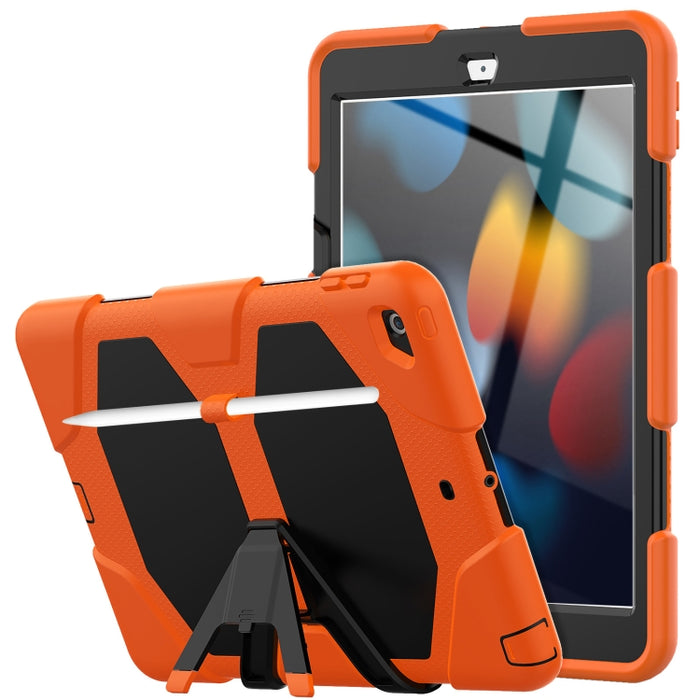 Funda protectora de silicona colorida a prueba de golpes + PC con soporte y ranura para bolígrafo