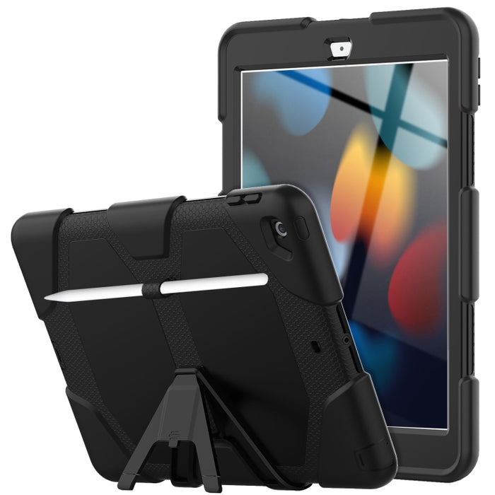 Funda protectora de silicona colorida a prueba de golpes + PC con soporte y ranura para bolígrafo