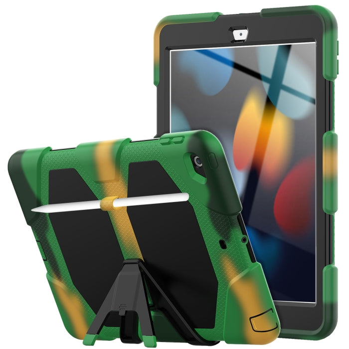 Funda protectora de silicona colorida a prueba de golpes + PC con soporte y ranura para bolígrafo