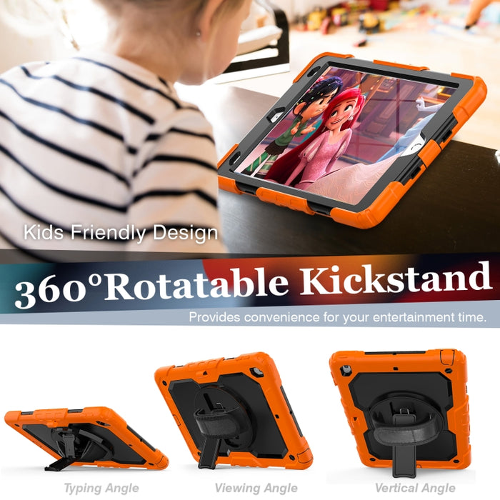 Funda protectora de silicona a prueba de golpes + PC con soporte y correa para el hombro y ranura para bolígrafo