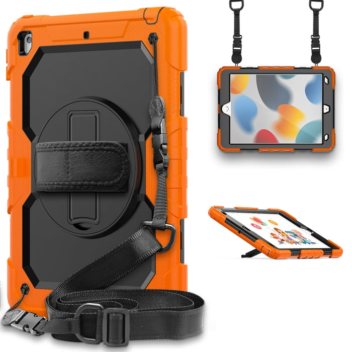Funda protectora de silicona a prueba de golpes + PC con soporte y correa para el hombro y ranura para bolígrafo