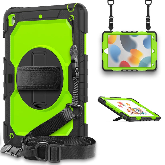 Funda protectora de silicona a prueba de golpes + PC con soporte y correa para el hombro y ranura para bolígrafo